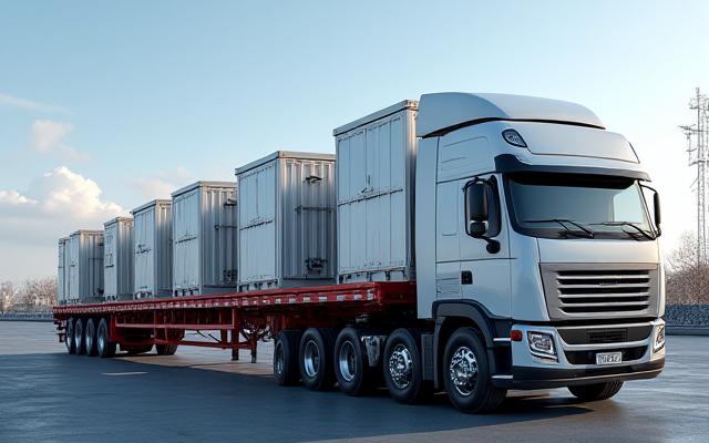 Heavy duty Flatbed trailer for industrial cargo