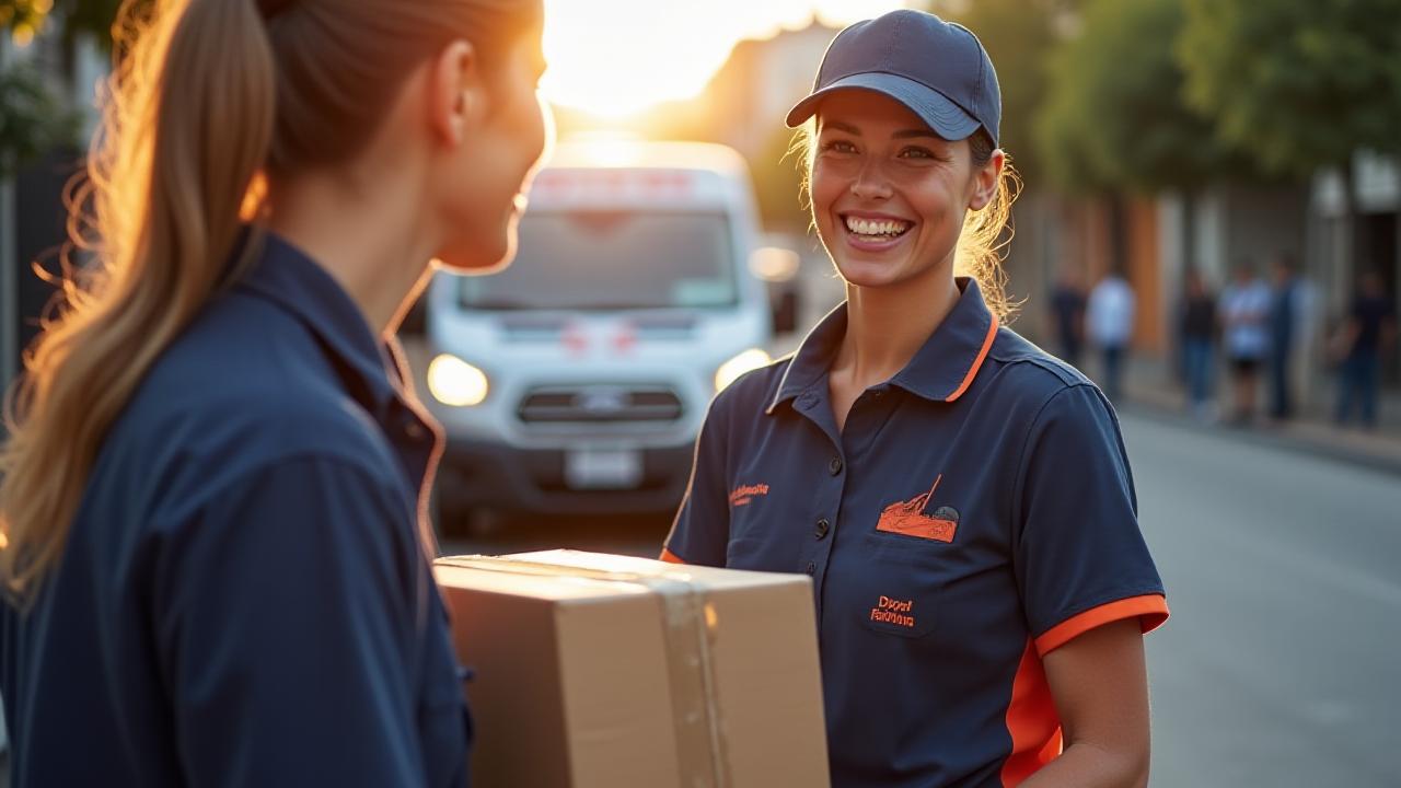 AVA JAMES Driver providing last-mile delivery service in San Francisco