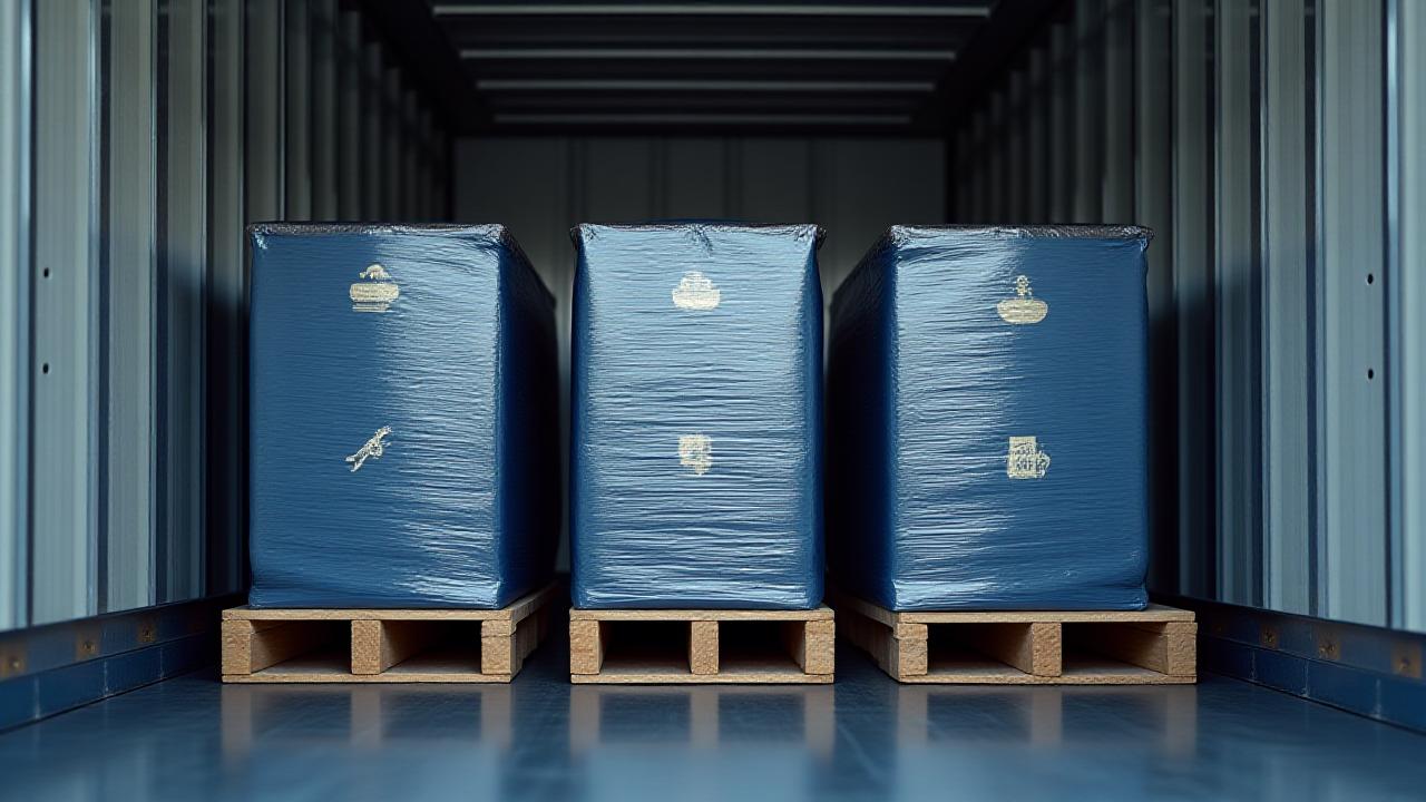 Efficiently organized freight pallets in a commercial transport vehicle